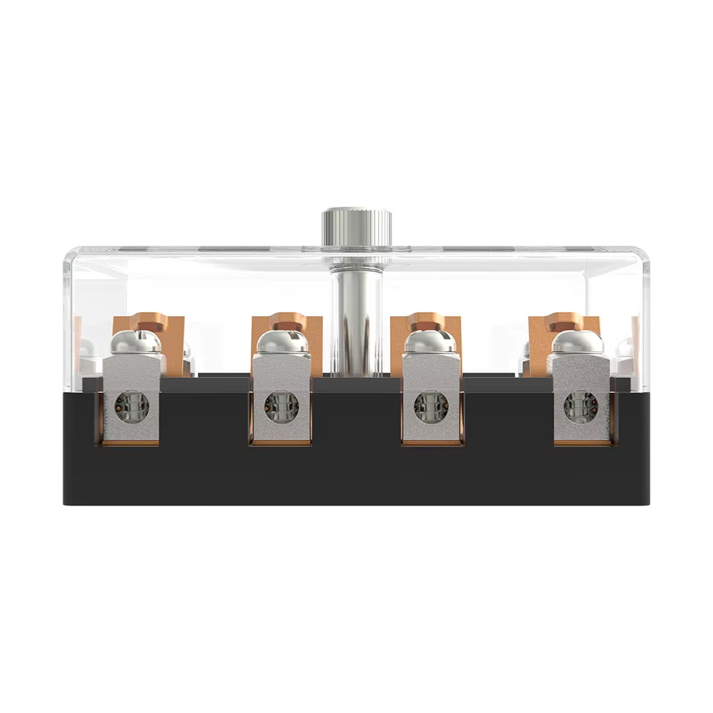 Universal Fuse Holder for Car Boat Caravan Transparent Screwed Cover Screw Type Fuse Box 4 Way ATO ATC Type Brass Connector
